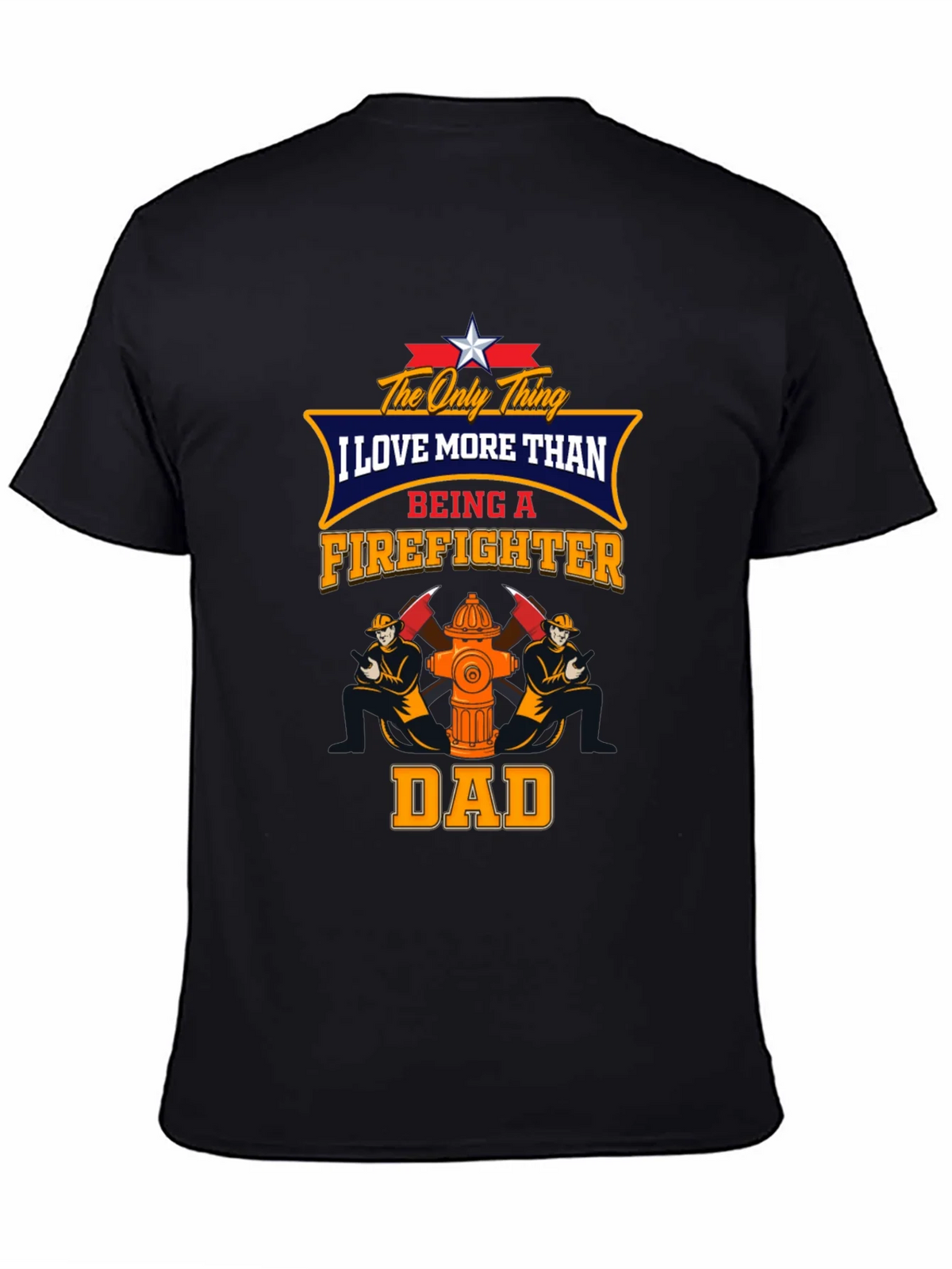 Firefighter Dad Graphic T-Shirt product image 4