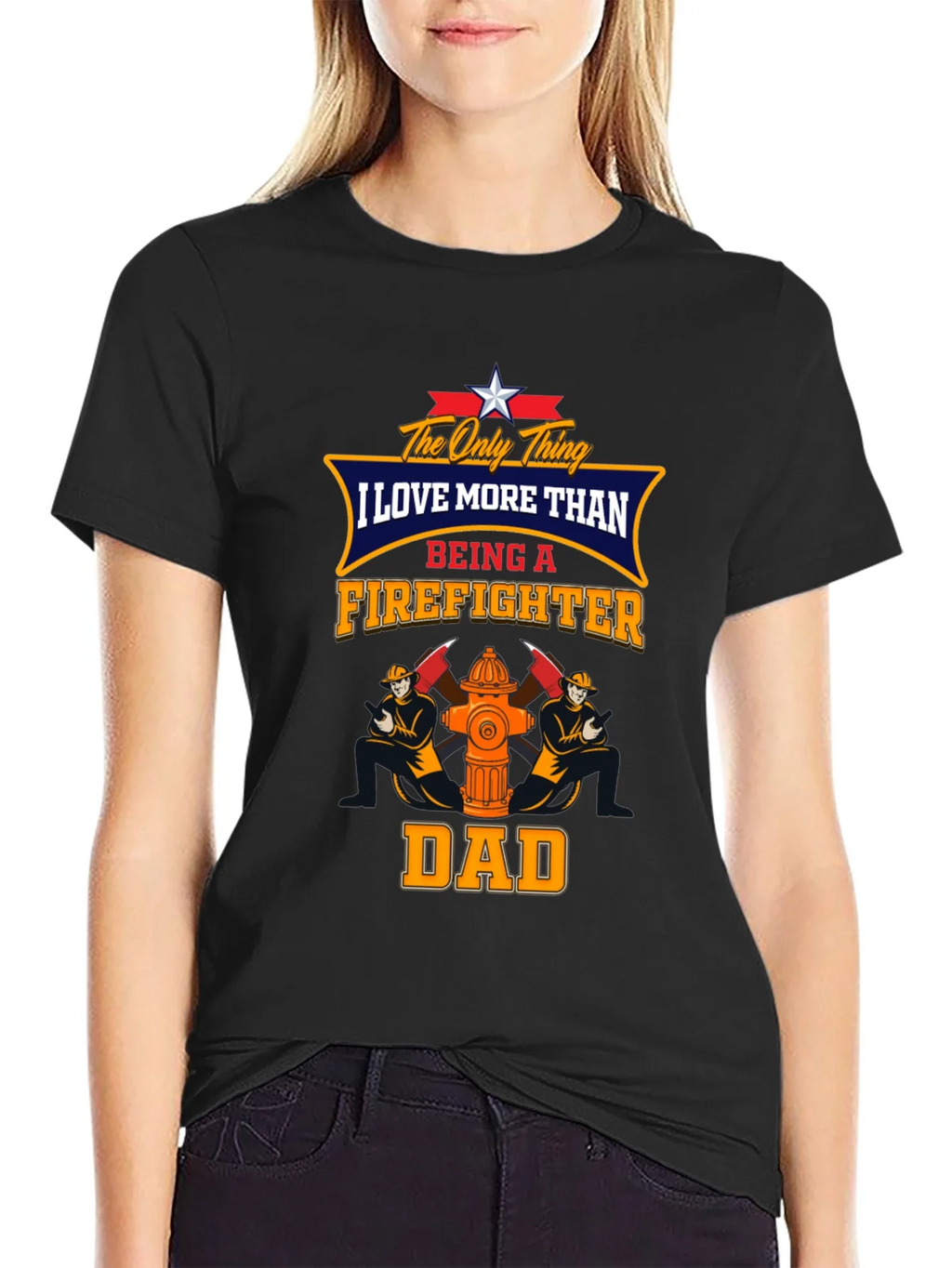Firefighter Dad Graphic T-Shirt product image 2