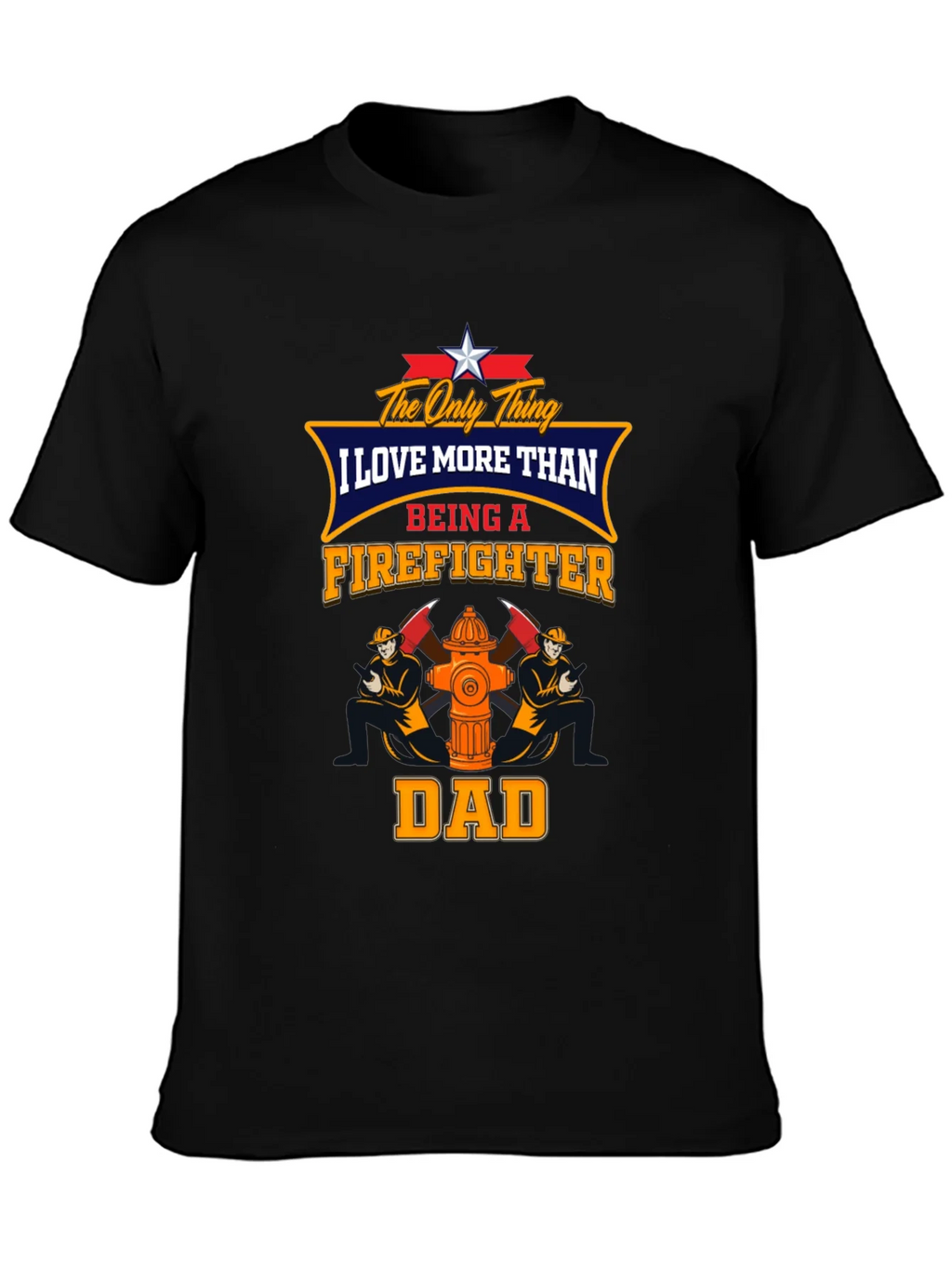 Firefighter Dad Graphic T-Shirt product image 3