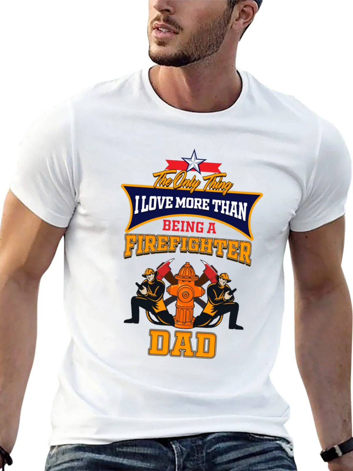 Firefighter Dad Graphic T-Shirt product image 12