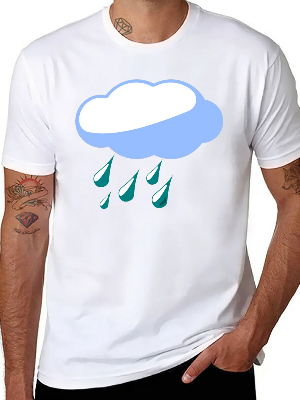 Rainy Day Cloud Graphic Tee - Black T-Shirt product image 7