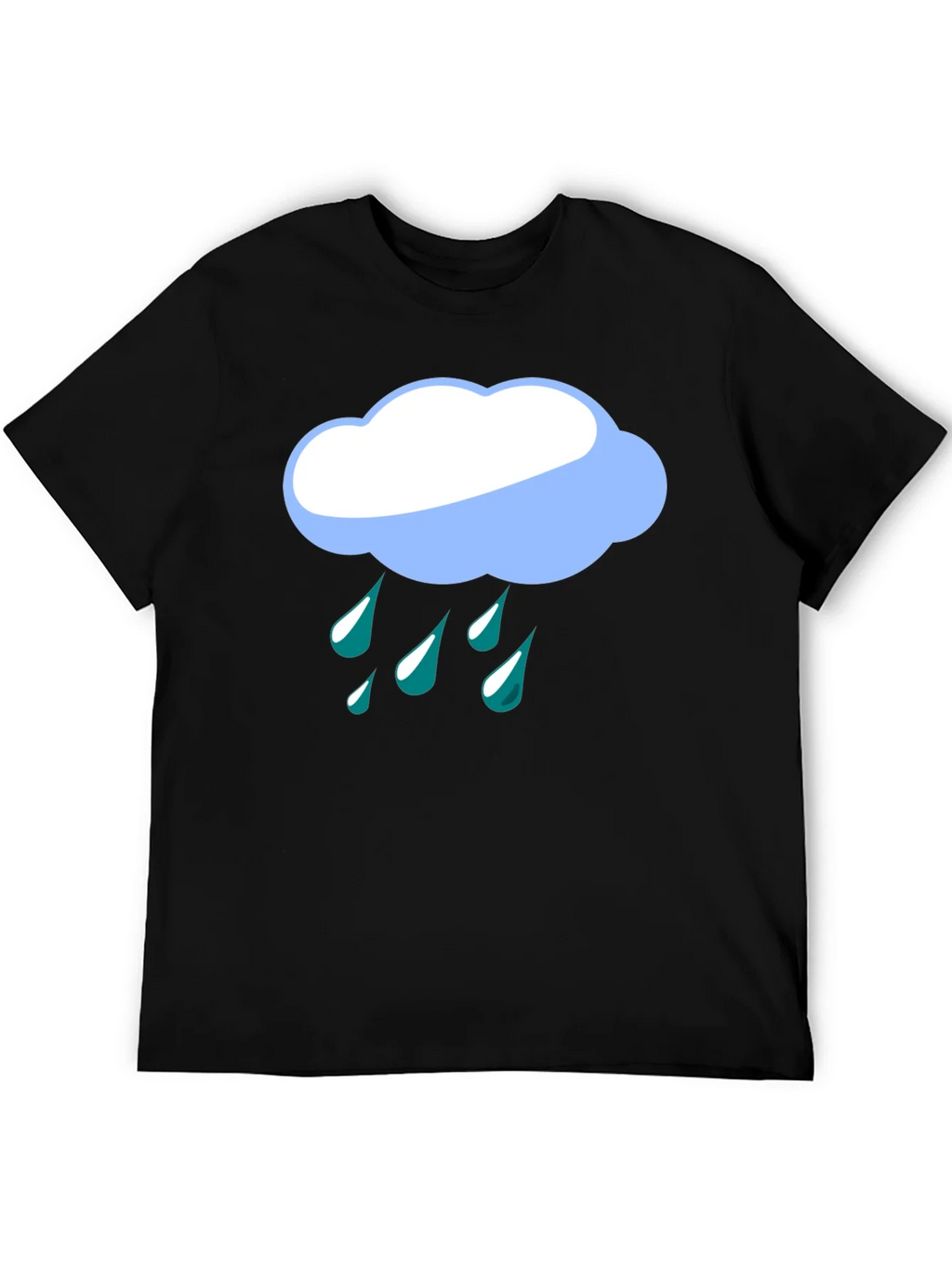 Rainy Day Cloud Graphic Tee - Black T-Shirt product image 5