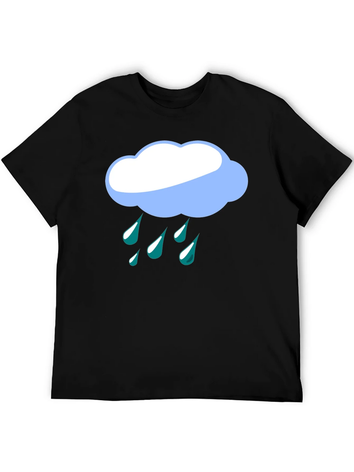 Rainy Day Cloud Graphic Tee - Black T-Shirt product image 5
