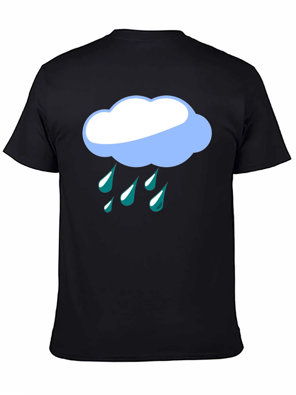 Rainy Day Cloud Graphic Tee - Black T-Shirt product image 4