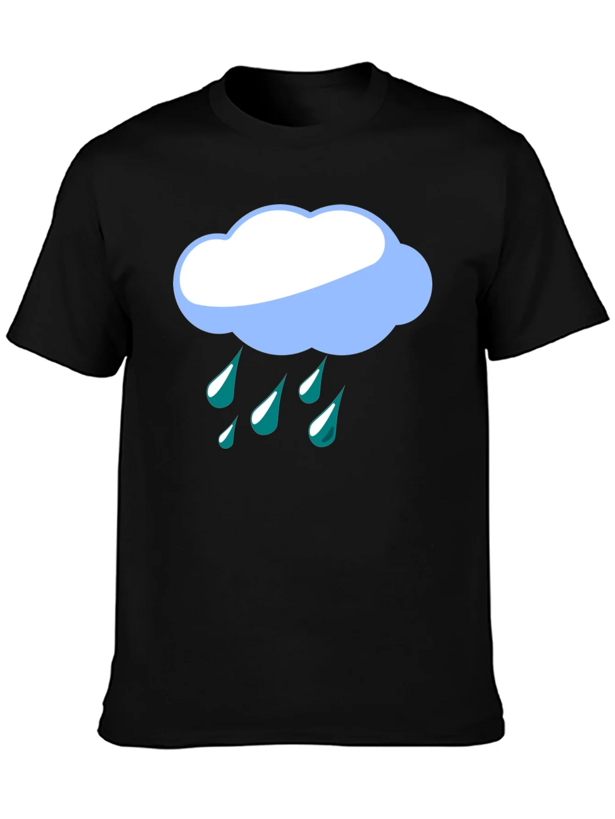 Rainy Day Cloud Graphic Tee - Black T-Shirt product image 3