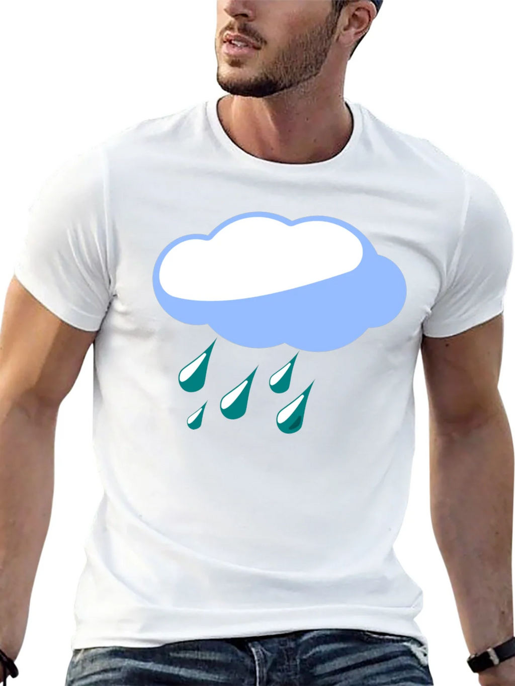 Rainy Day Cloud Graphic Tee - Black T-Shirt product image 12