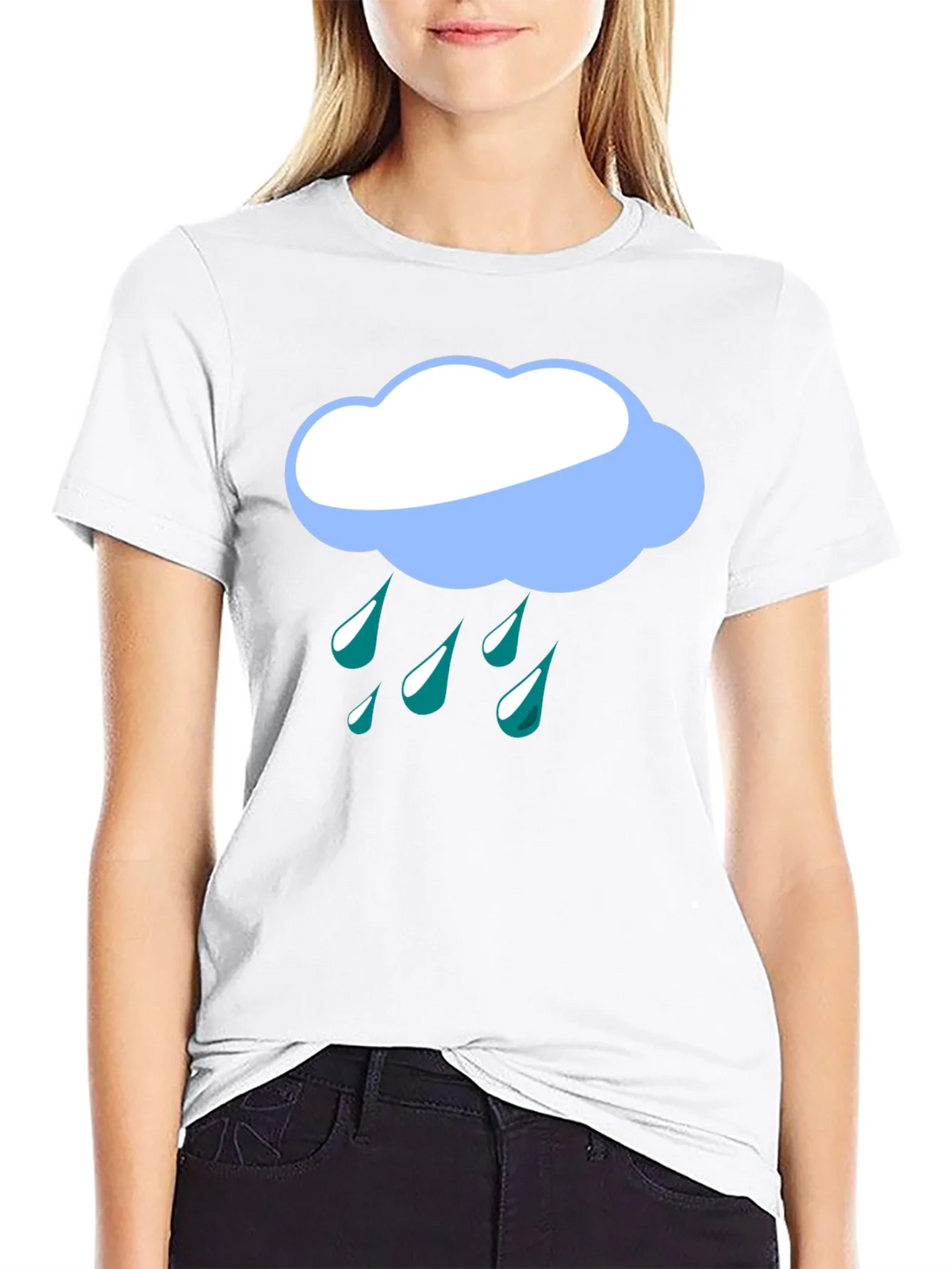 Rainy Day Cloud Graphic Tee - Black T-Shirt product image 8