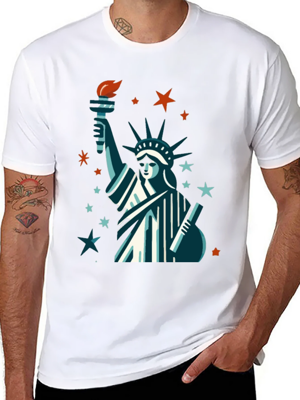 Statue of Liberty Graphic Tee - Patriotic USA Pride Shirt product image 7