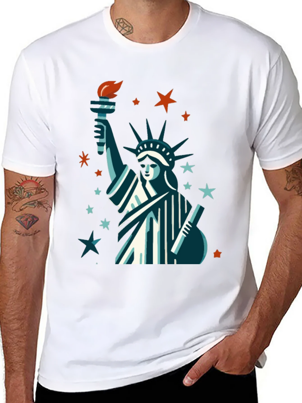 Statue of Liberty Graphic Tee - Patriotic USA Pride Shirt product image 7