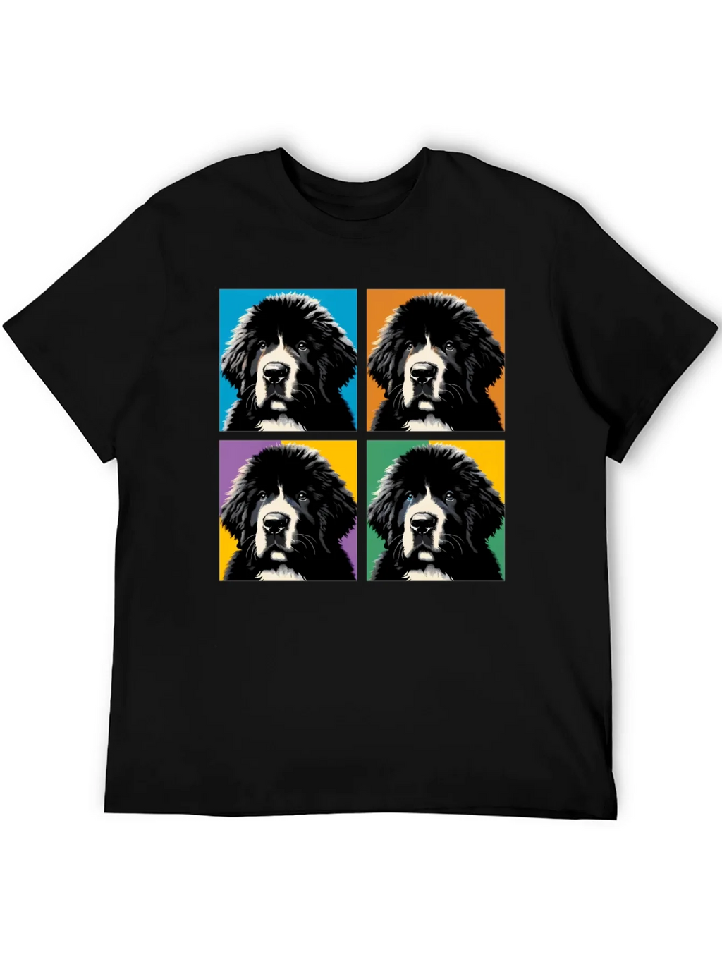 Pop Art Newfoundland Dog T-Shirt product image 5