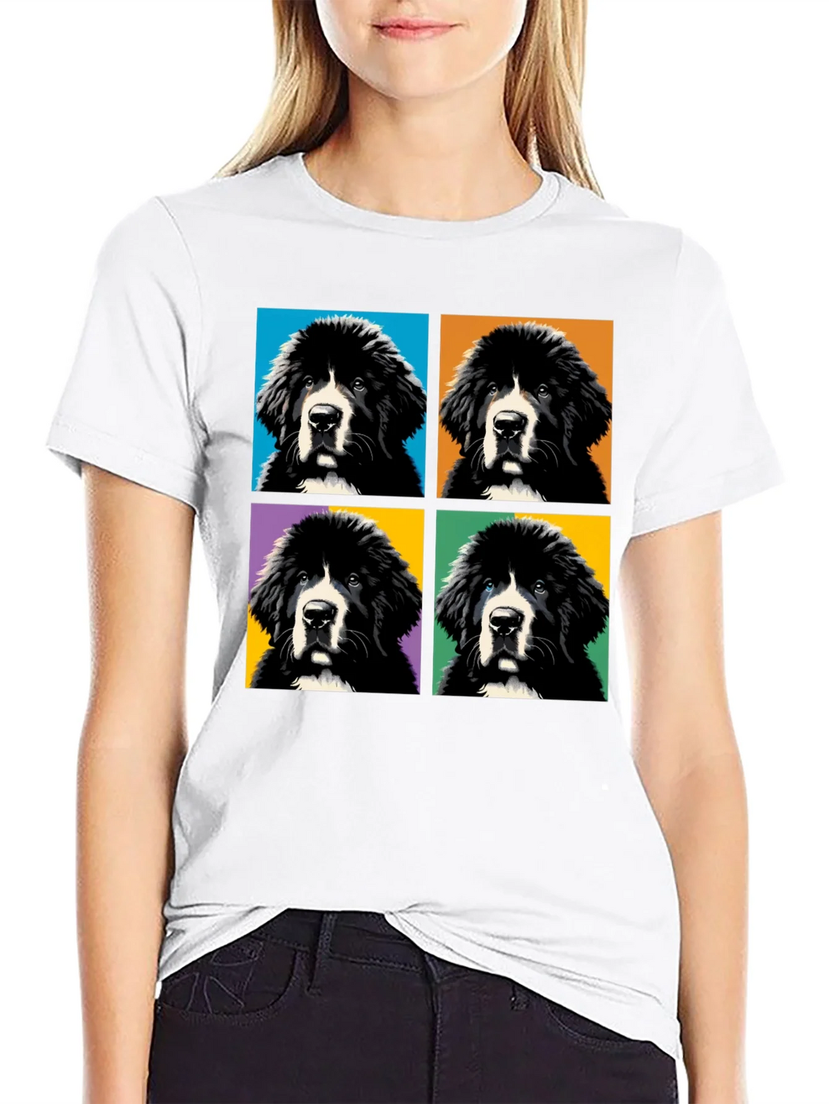 Pop Art Newfoundland Dog T-Shirt product image 8