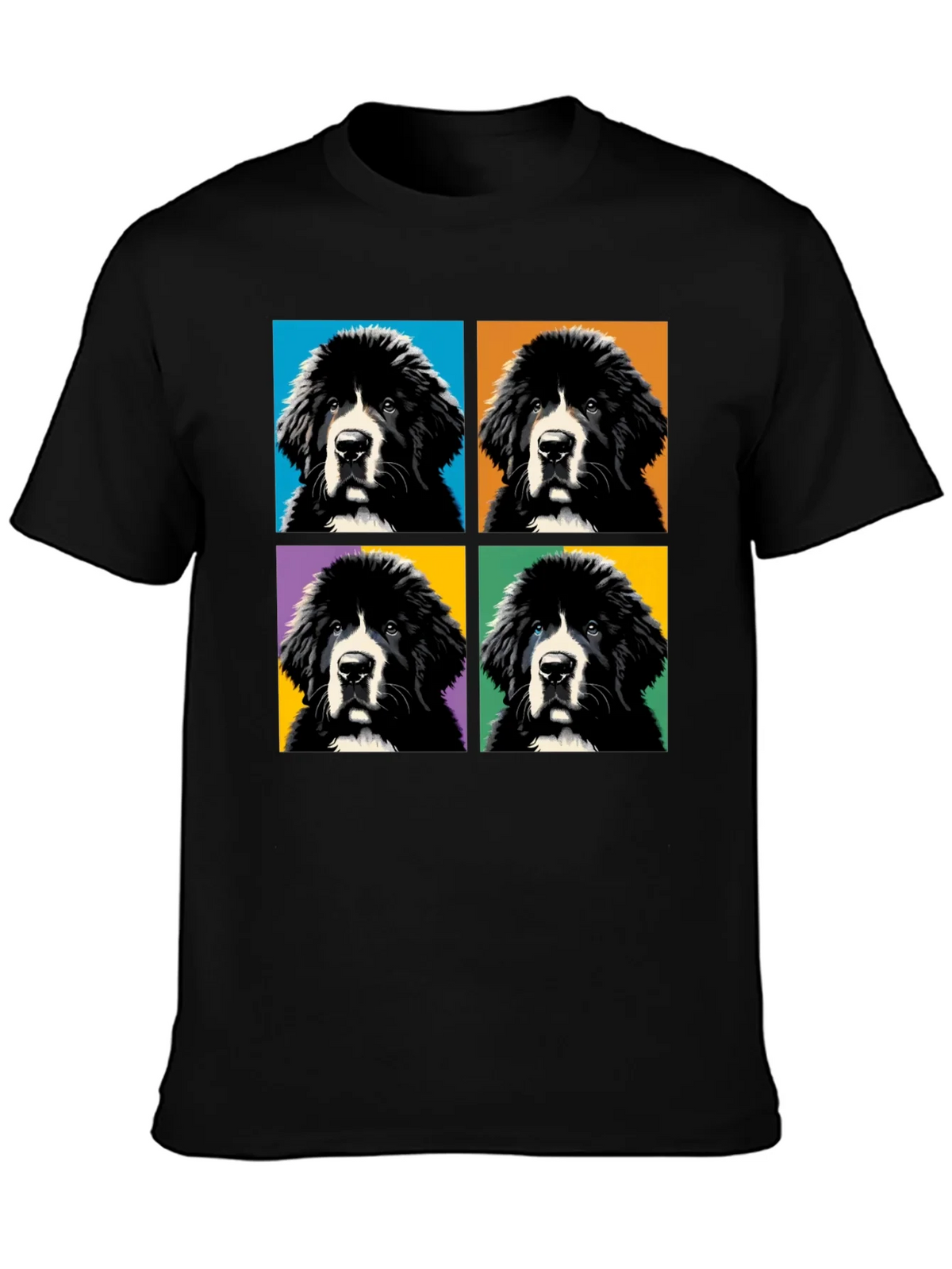Pop Art Newfoundland Dog T-Shirt product image 3