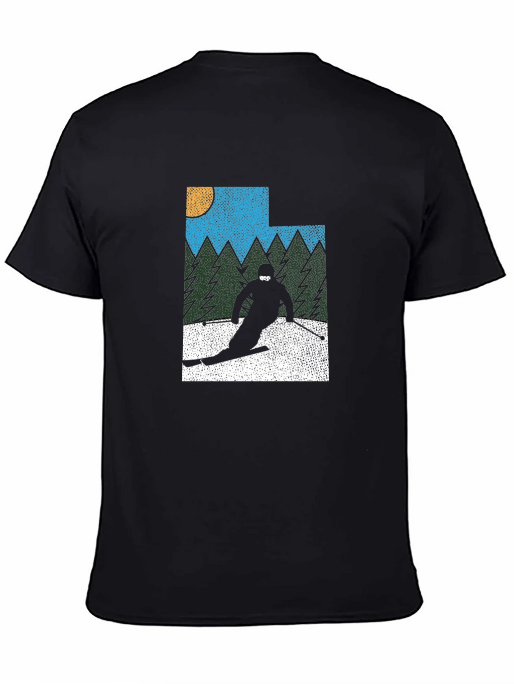 Retro Utah Skier Graphic Tee - Black product image 4