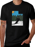 Retro Utah Skier Graphic Tee - Black product image 1