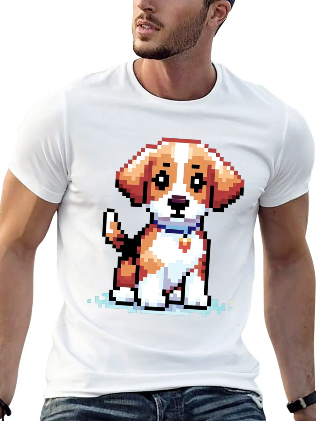 Pixel Dog T-Shirt - Cute 8-bit Puppy Design product image 12