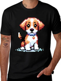 Pixel Dog T-Shirt - Cute 8-bit Puppy Design product image 1