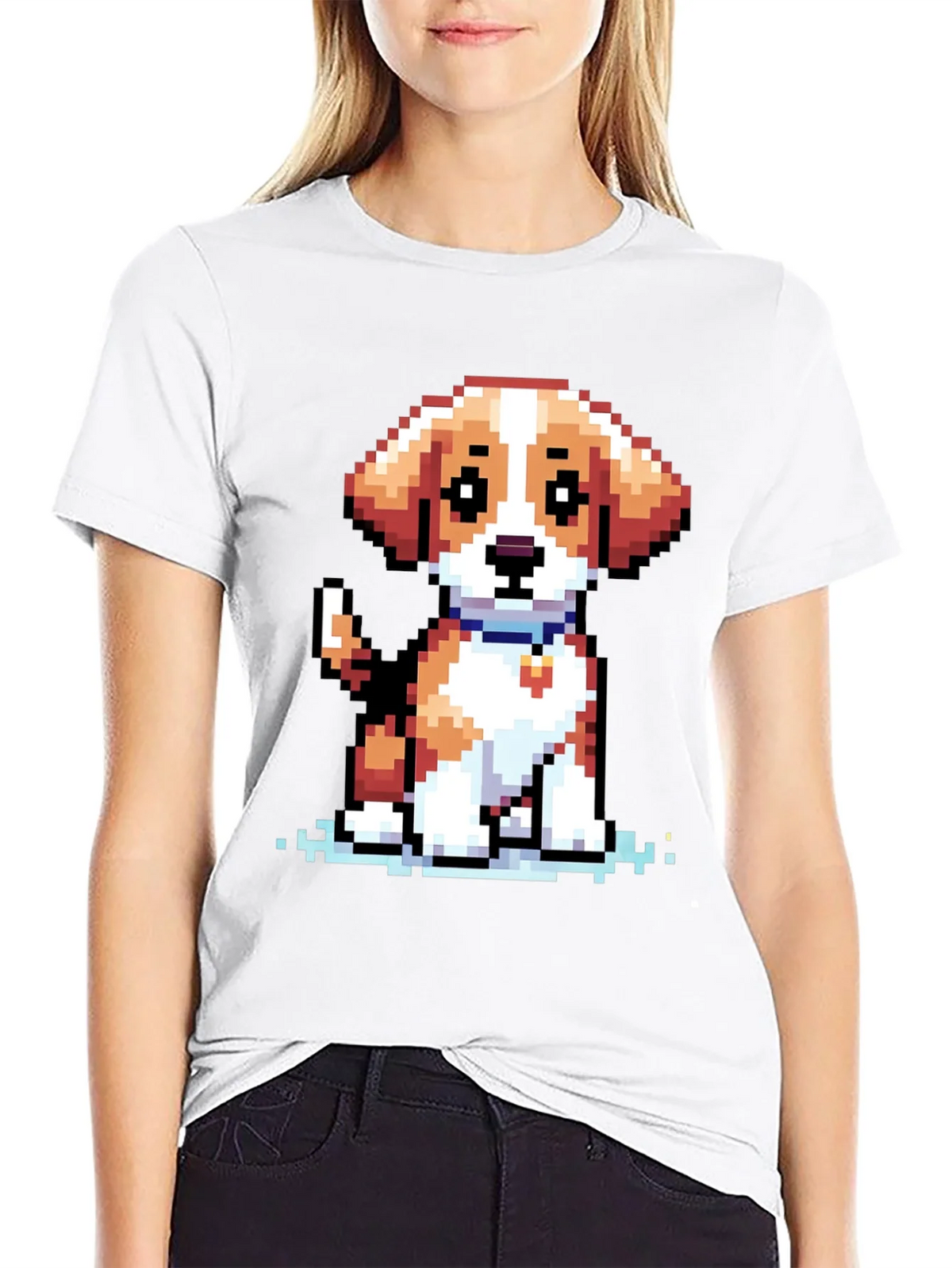 Pixel Dog T-Shirt - Cute 8-bit Puppy Design product image 8