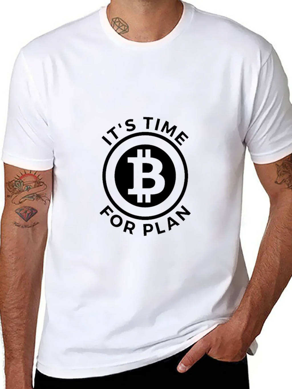 Bitcoin Its Time for Plan B Black T-Shirt product image 7