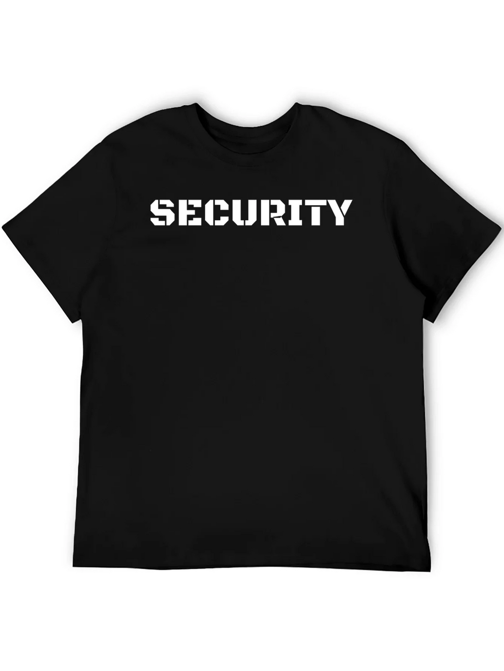 Security T-Shirt - Stencil Font Black Tee product image 5