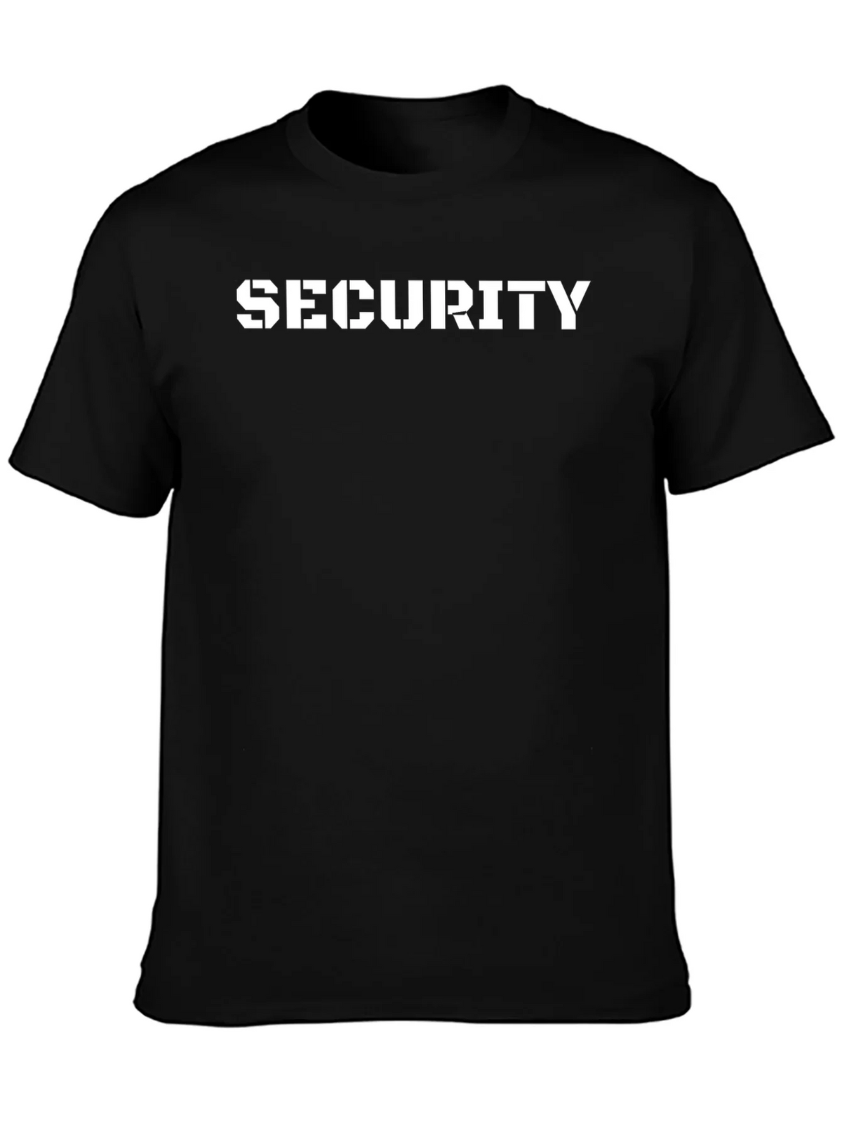 Security T-Shirt - Stencil Font Black Tee product image 3