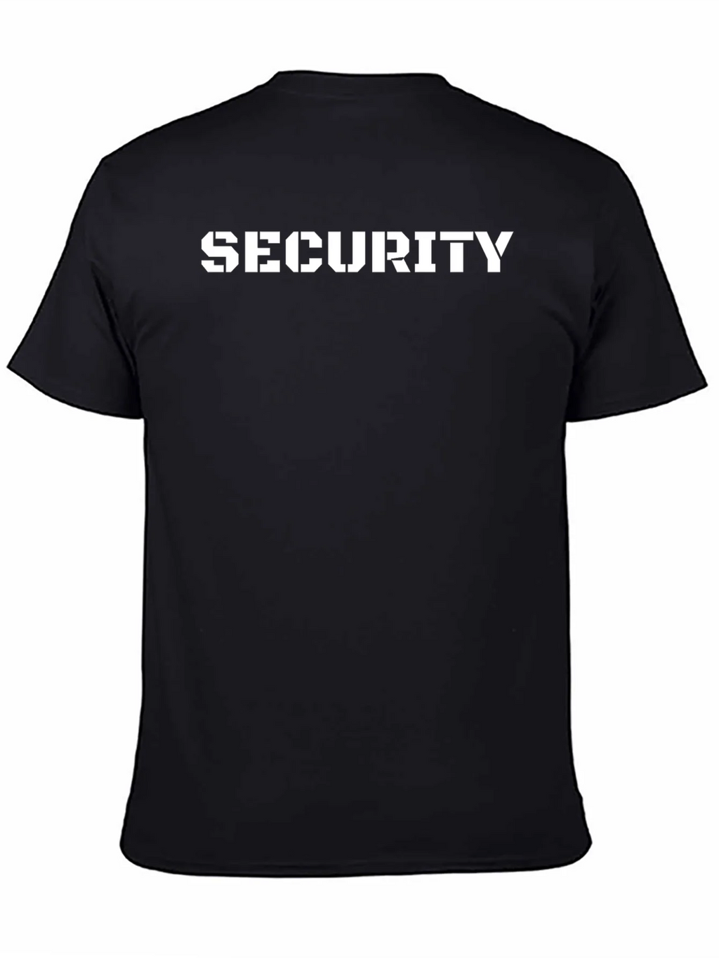 Security T-Shirt - Stencil Font Black Tee product image 4