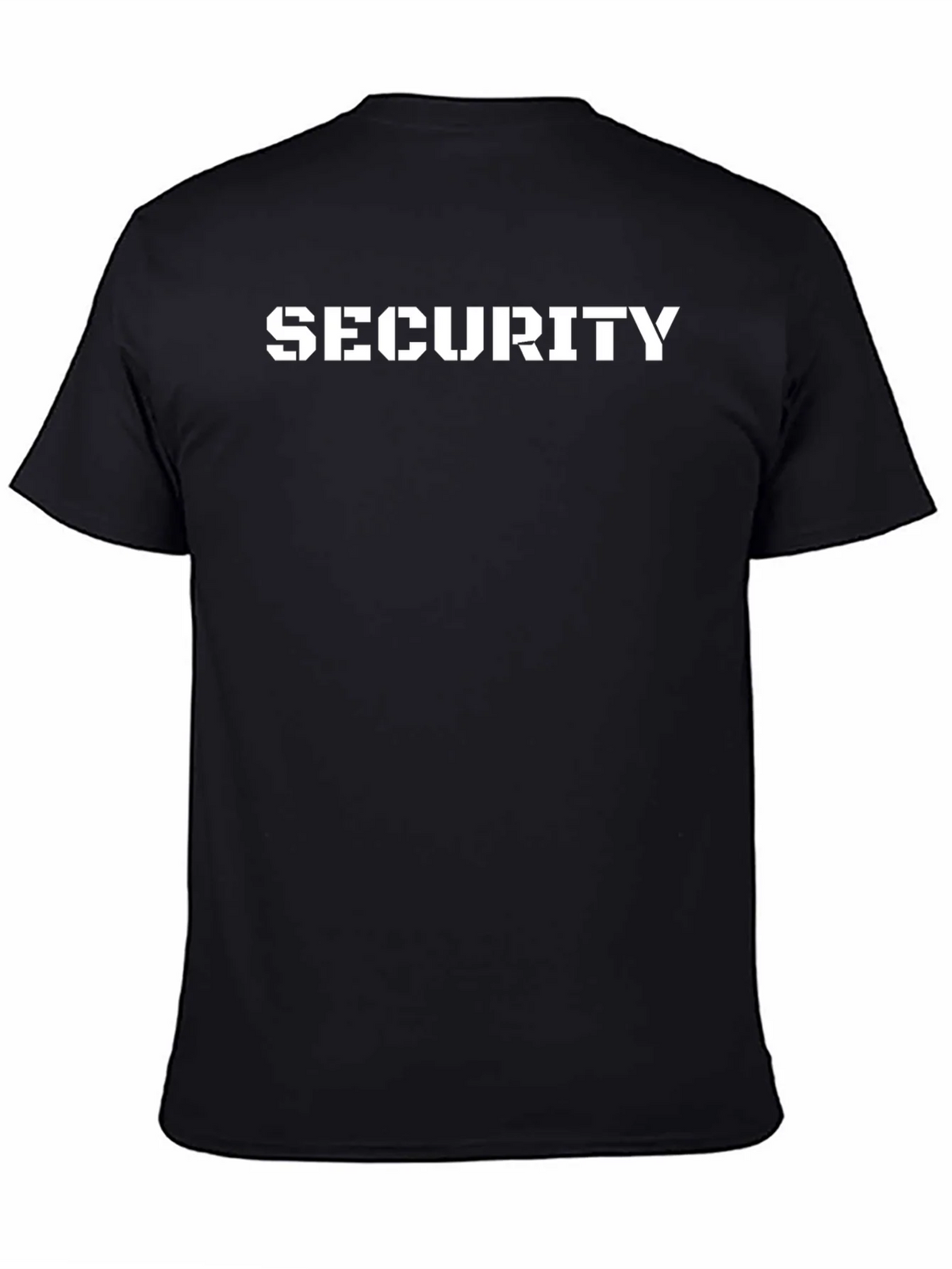 Security T-Shirt - Stencil Font Black Tee product image 4
