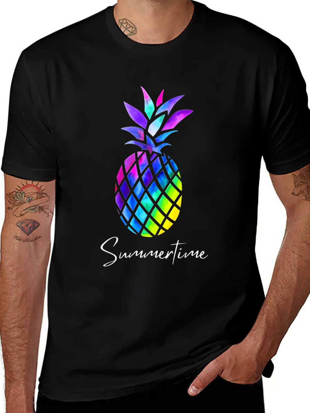 Colorful Pineapple T-Shirt - Summertime Vibes product image 1