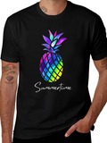 Colorful Pineapple T-Shirt - Summertime Vibes product image 1
