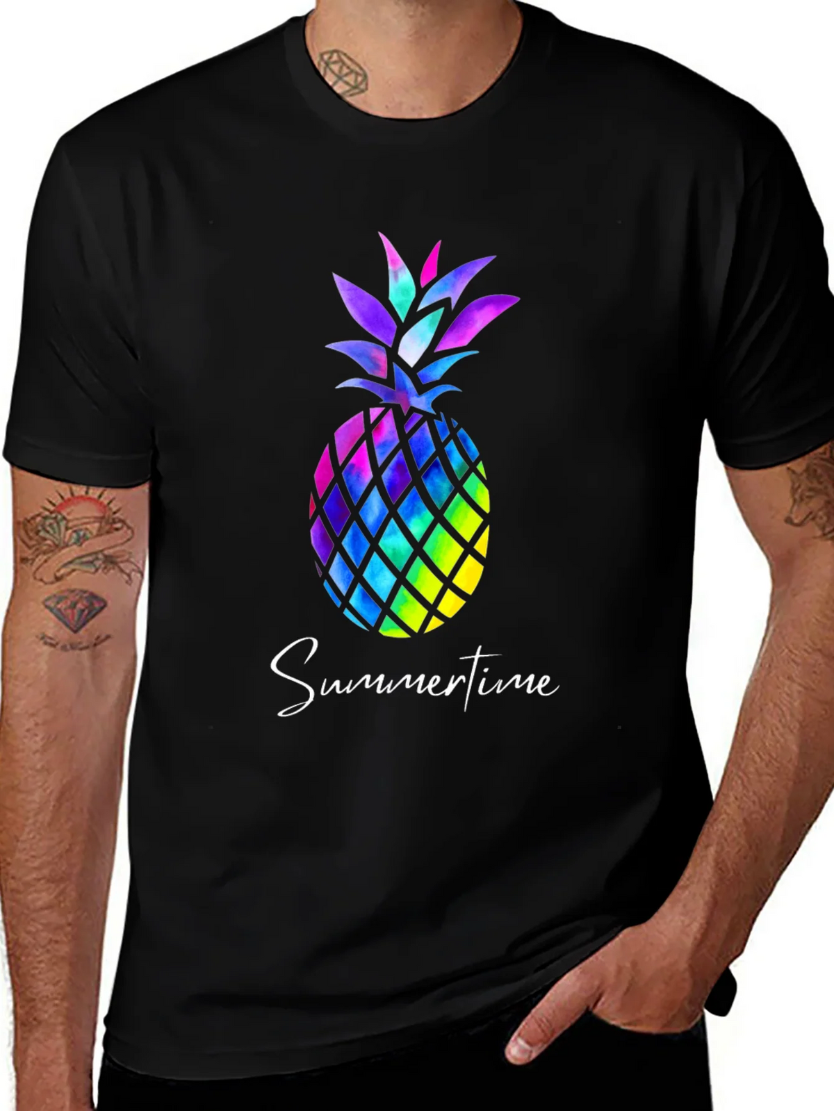 Colorful Pineapple T-Shirt - Summertime Vibes product image 1