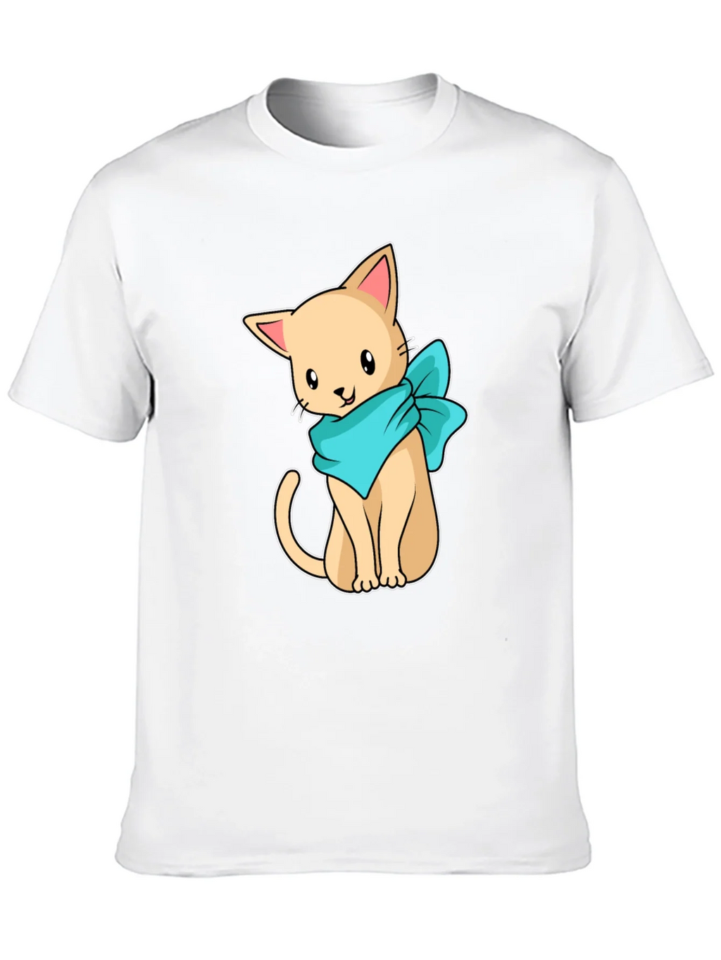Cute Cartoon Cat Graphic Tee - Black Unisex Shirt product image 9