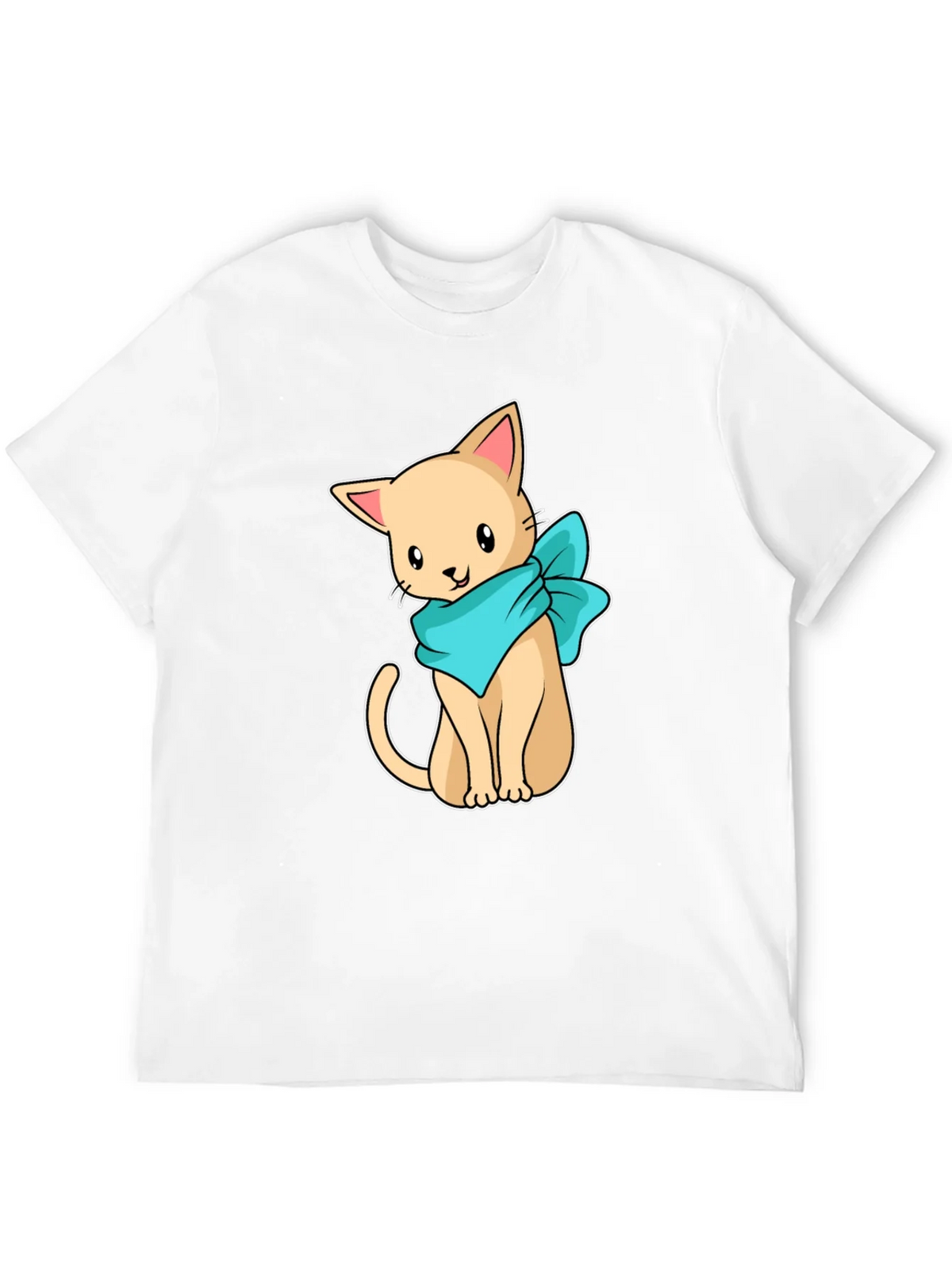 Cute Cartoon Cat Graphic Tee - Black Unisex Shirt product image 11