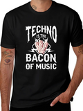 Techno Bacon of Music T-Shirt - Funny DJ EDM Rave Tee product image 1