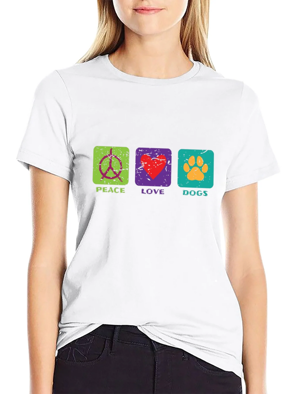 Peace Love Dogs T-Shirt Graphic Print product image 6