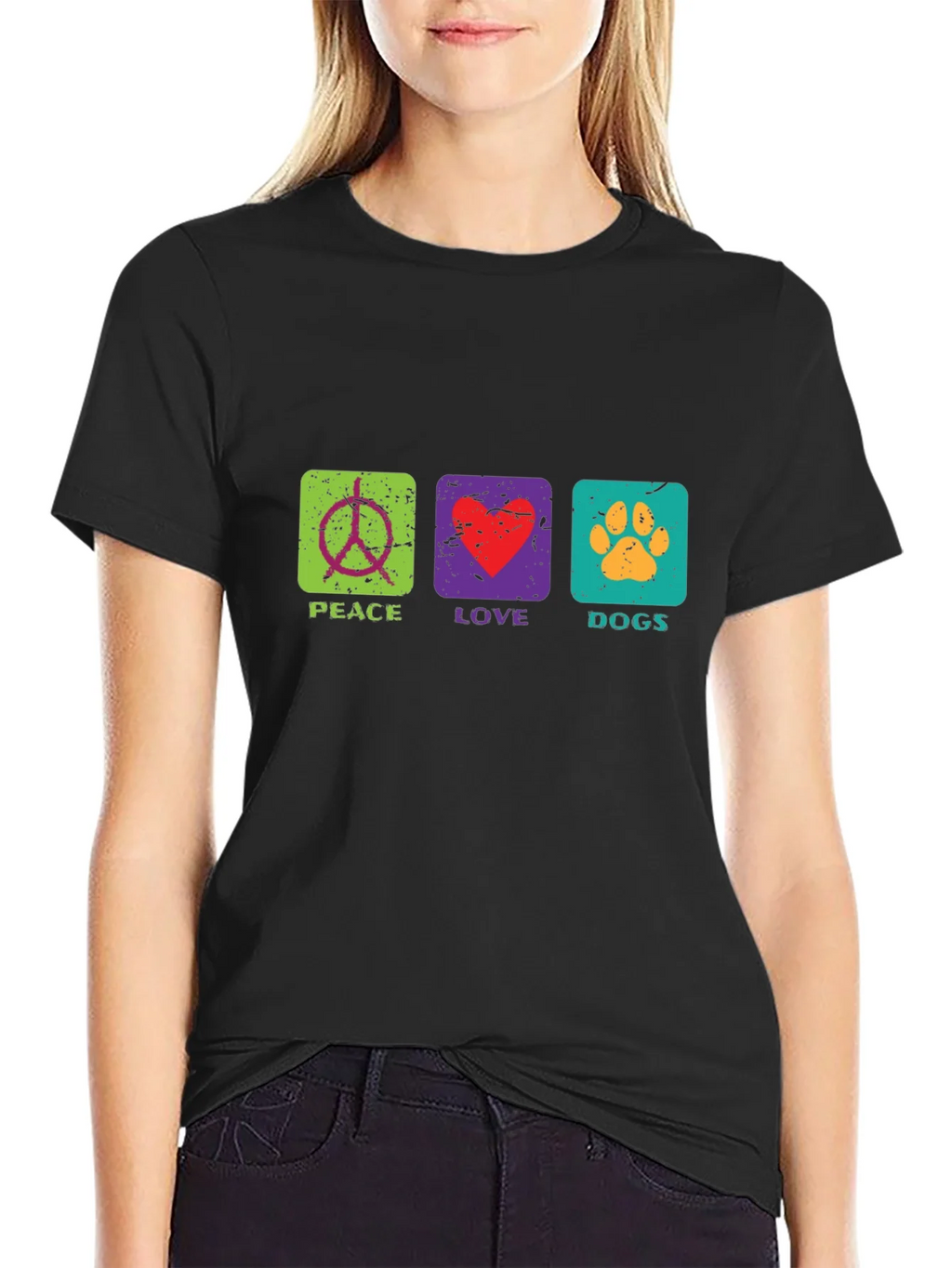 Peace Love Dogs T-Shirt Graphic Print product image 2
