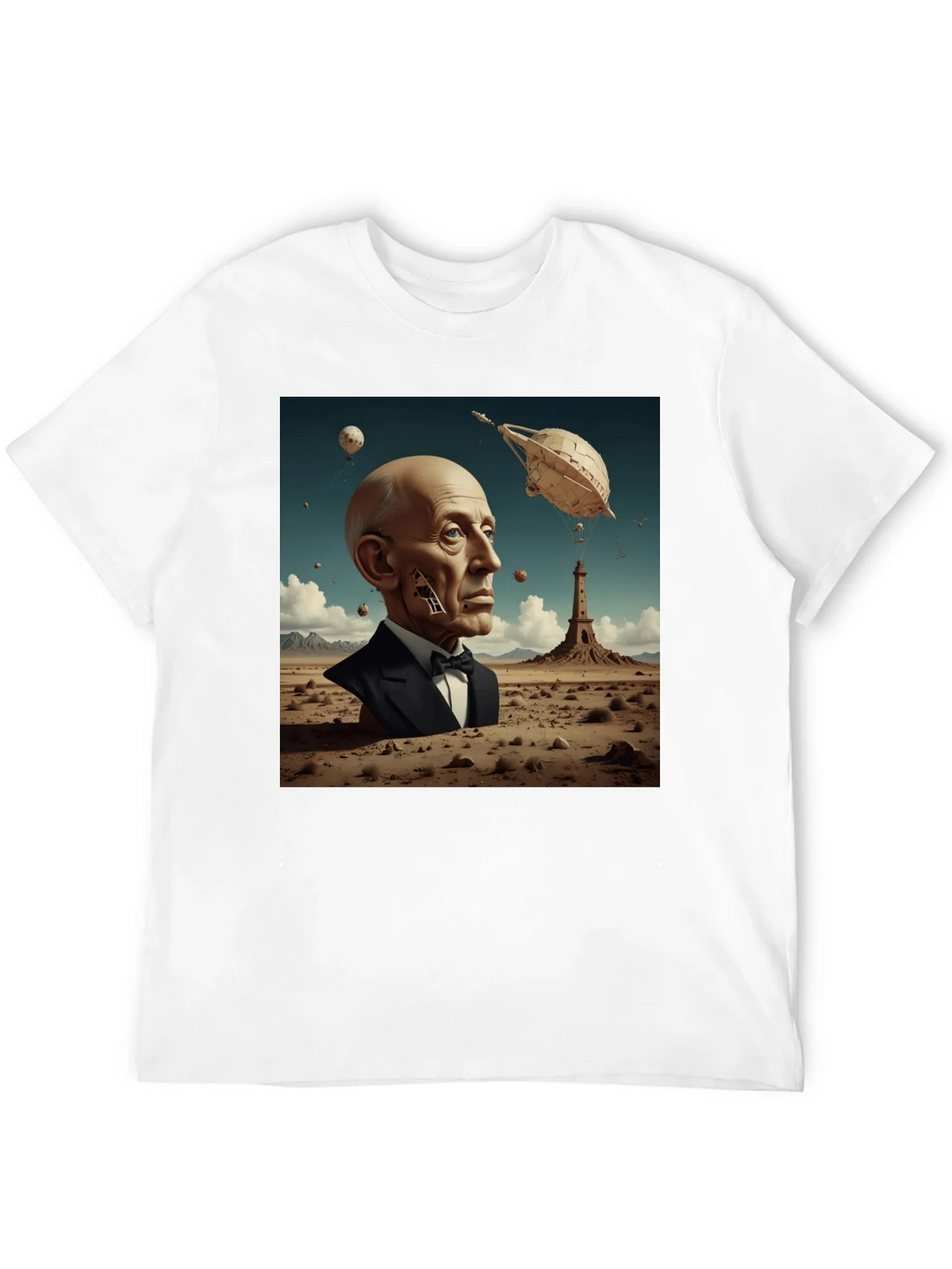 Surrealist Portrait T-Shirt: Desert Dreamscape product image 11