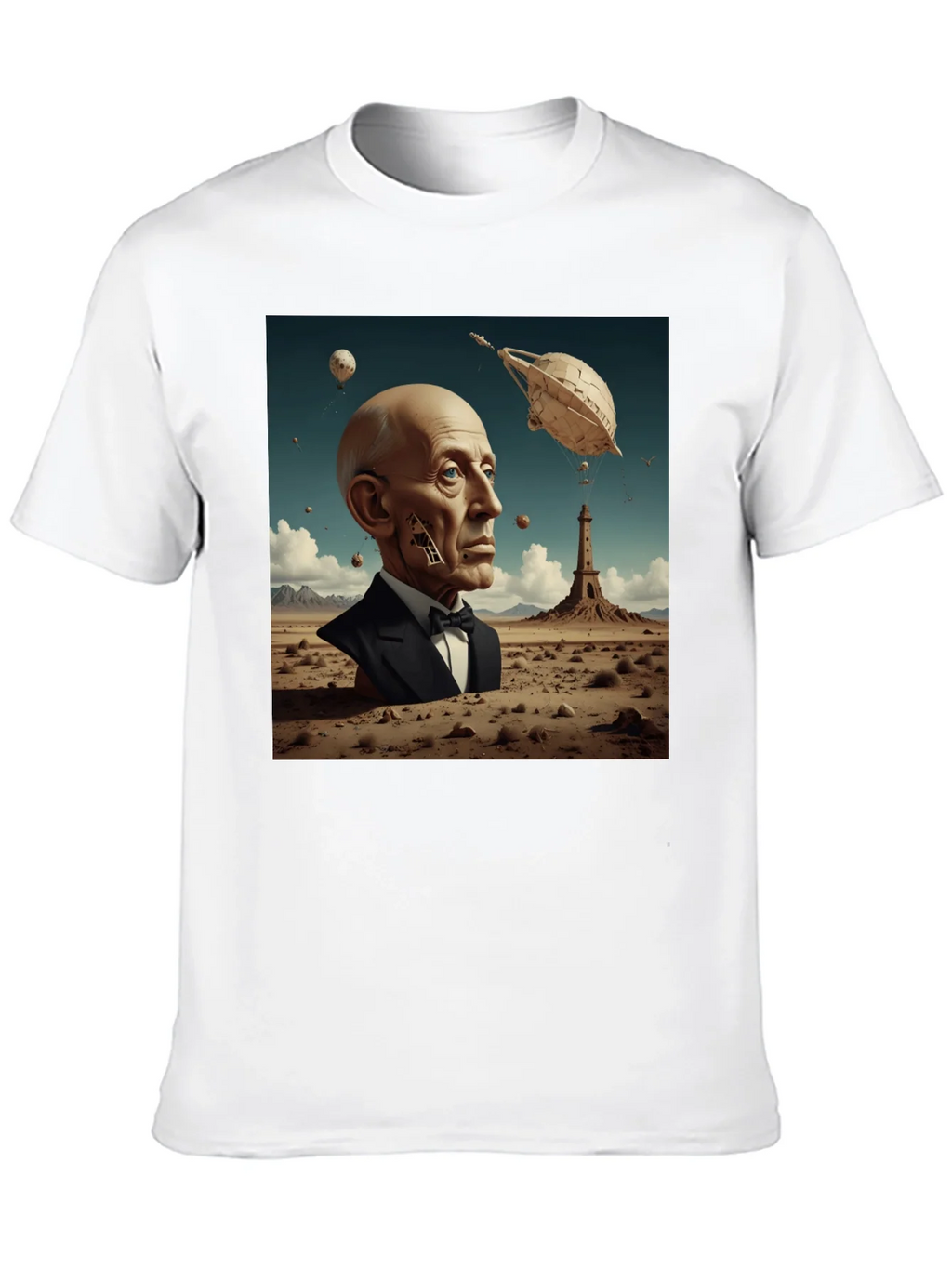 Surrealist Portrait T-Shirt: Desert Dreamscape product image 9
