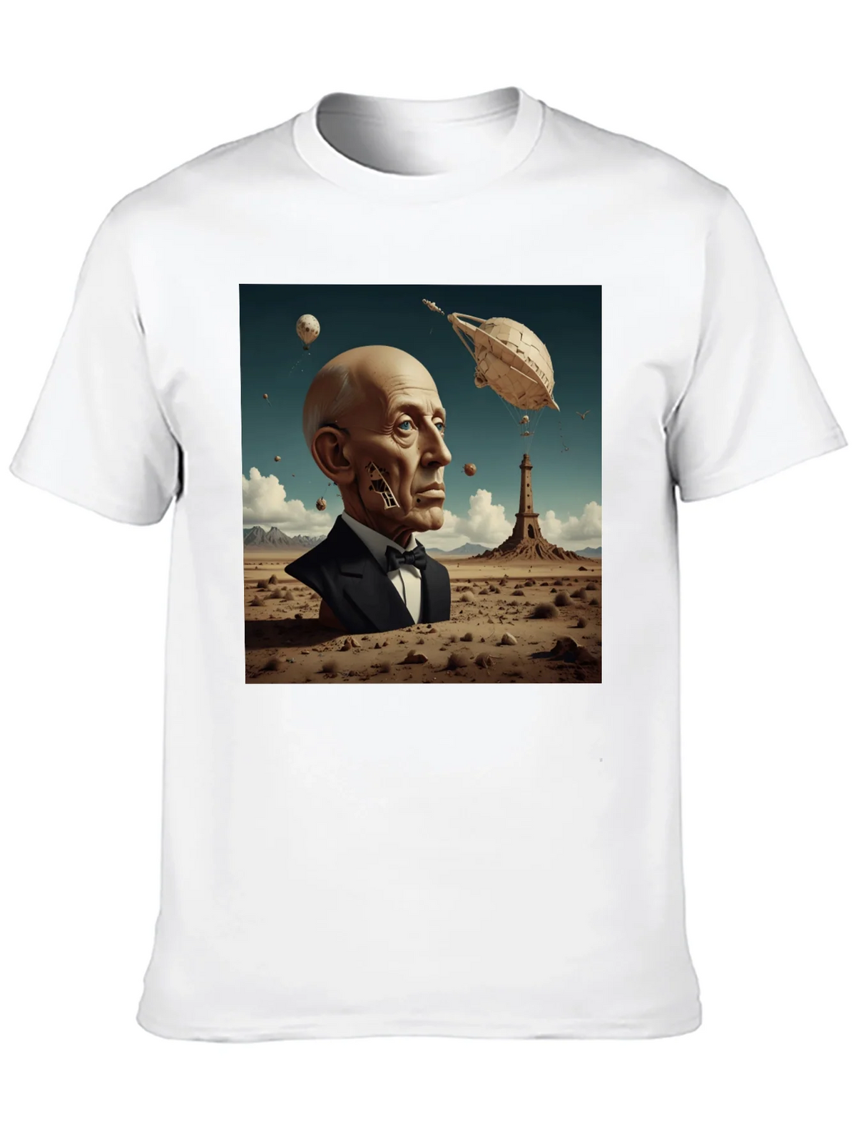 Surrealist Portrait T-Shirt: Desert Dreamscape product image 9