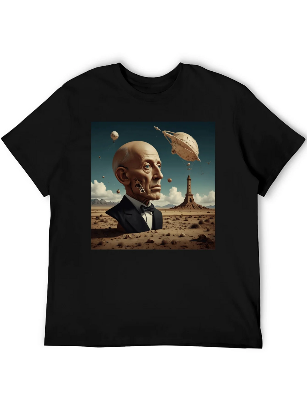 Surrealist Portrait T-Shirt: Desert Dreamscape product image 5