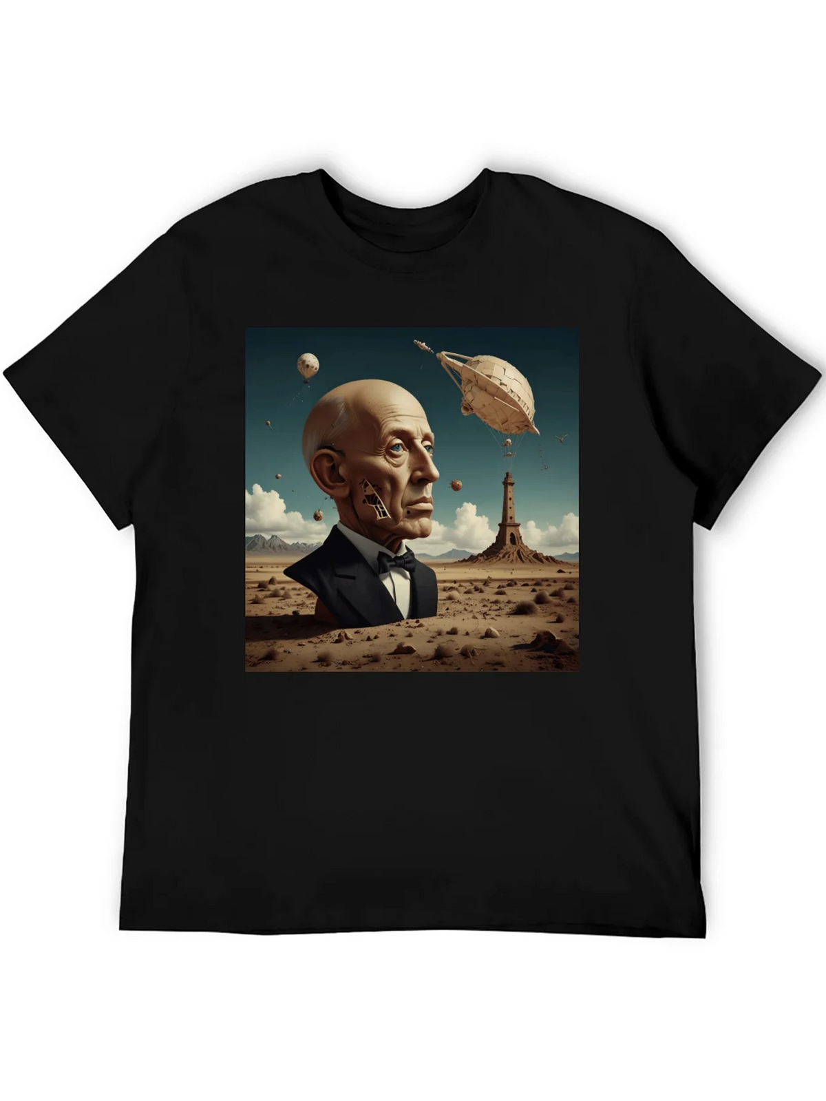 Surrealist Portrait T-Shirt: Desert Dreamscape product image 5