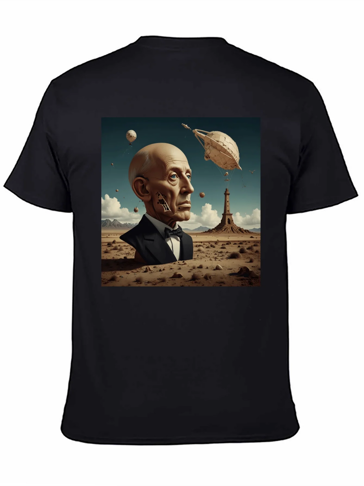 Surrealist Portrait T-Shirt: Desert Dreamscape product image 4
