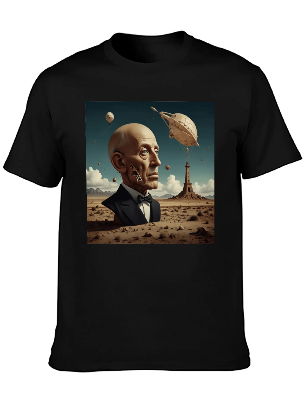 Surrealist Portrait T-Shirt: Desert Dreamscape product image 3