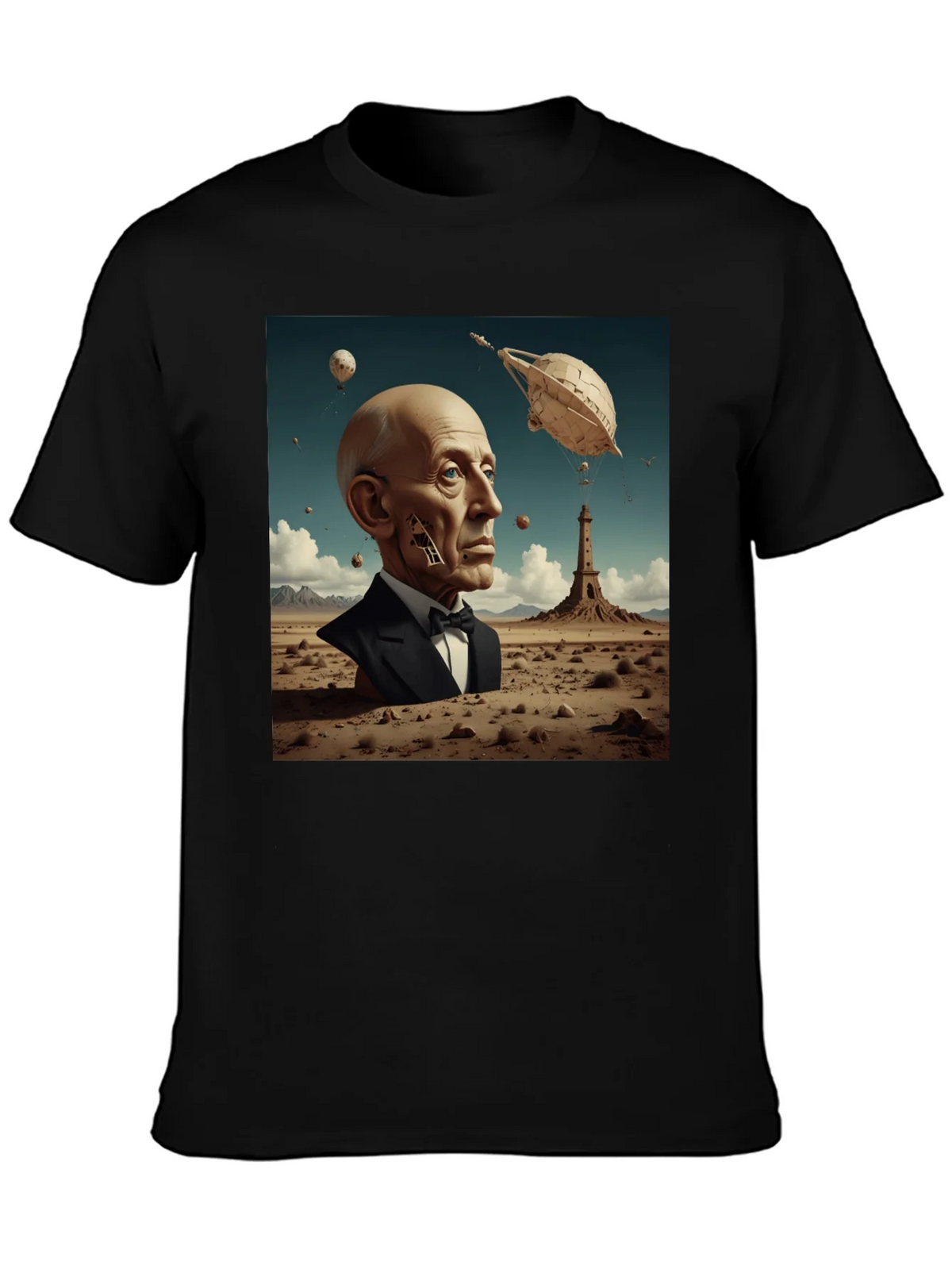 Surrealist Portrait T-Shirt: Desert Dreamscape product image 3