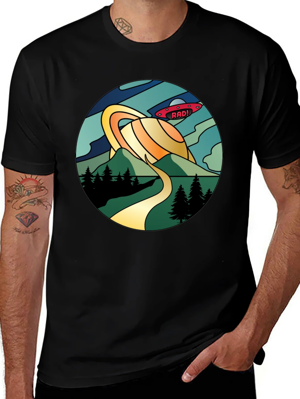 Rad! Retro Planet Saturn Graphic Tee product image 1