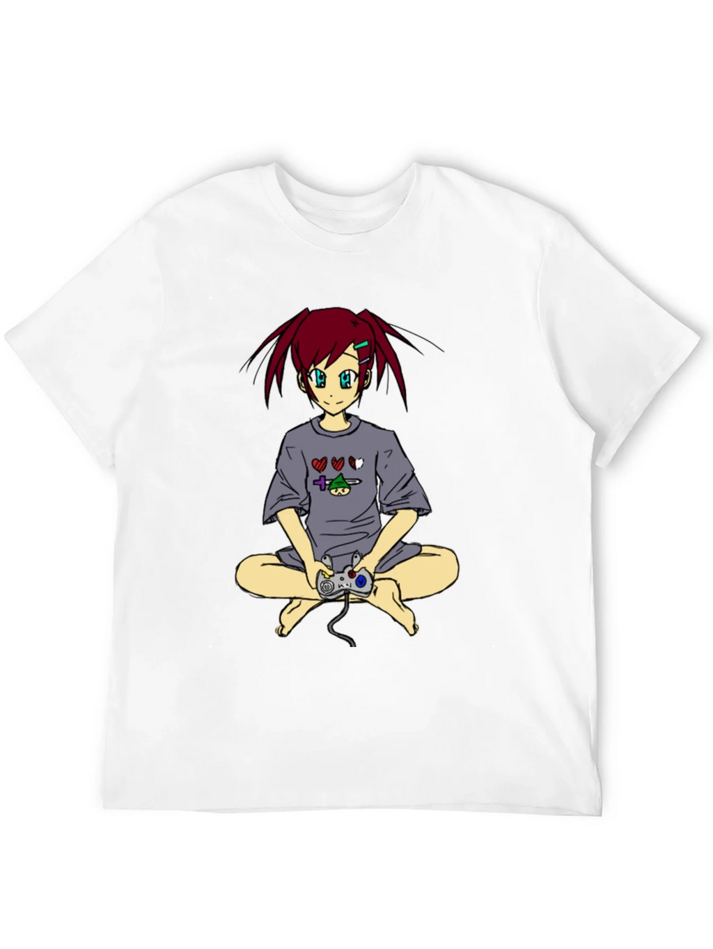 Anime Girl Gamer T-Shirt - Black product image 11