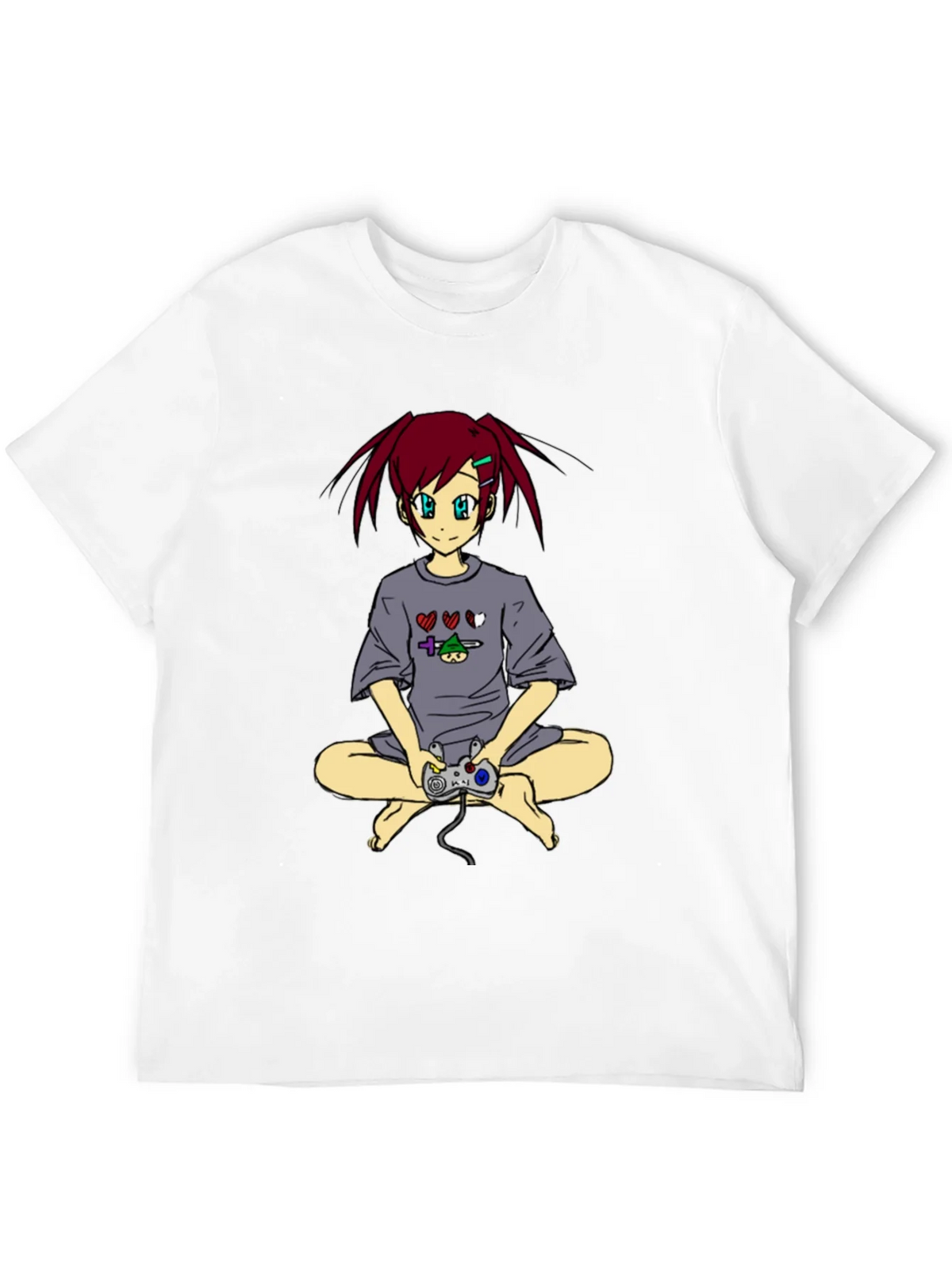 Anime Girl Gamer T-Shirt - Black product image 11