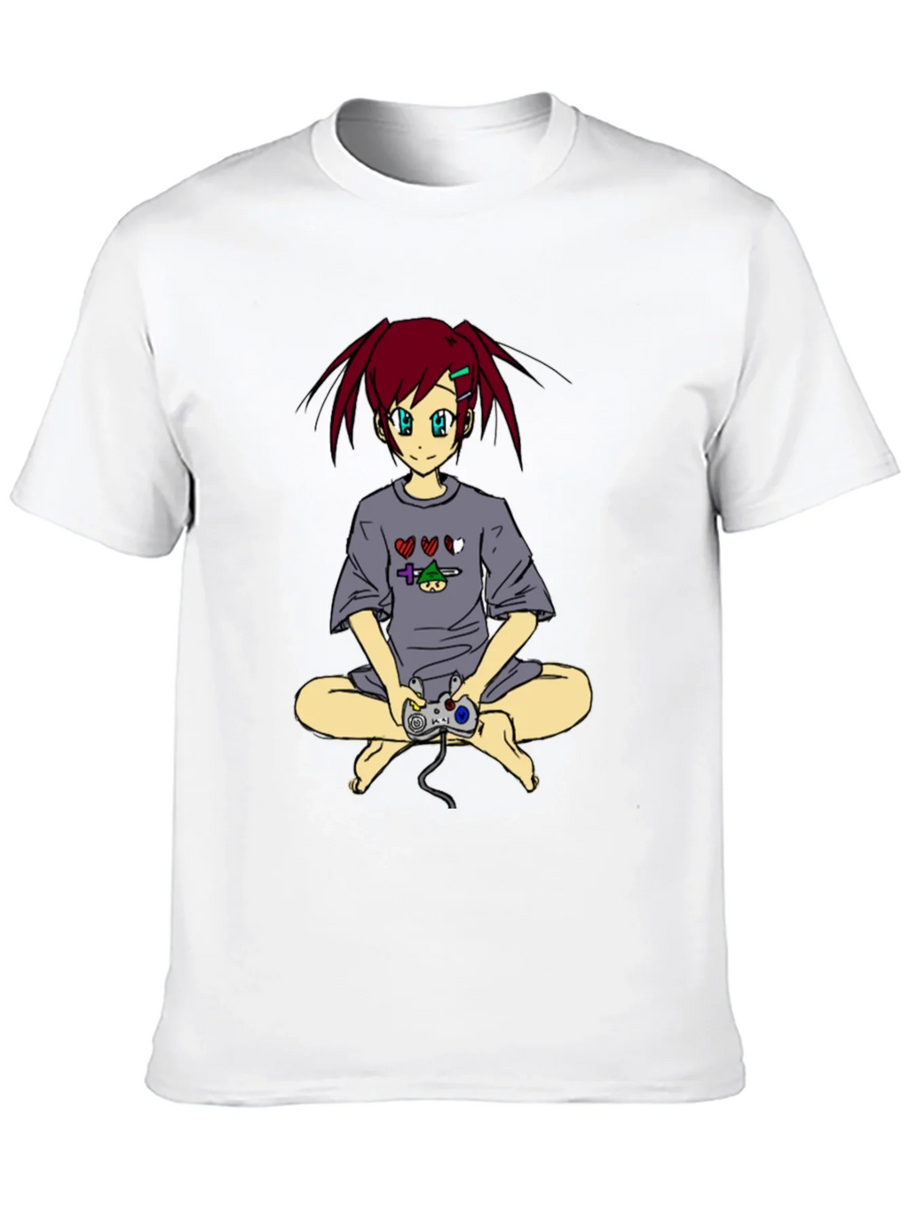 Anime Girl Gamer T-Shirt - Black product image 9