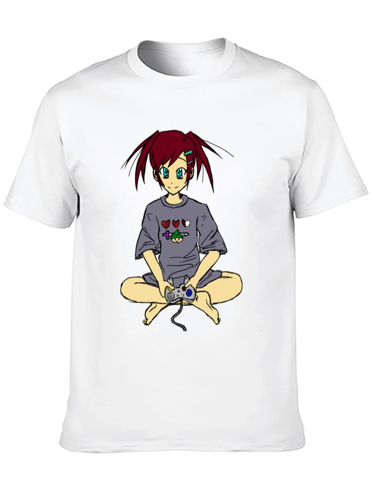 Anime Girl Gamer T-Shirt - Black product image 9