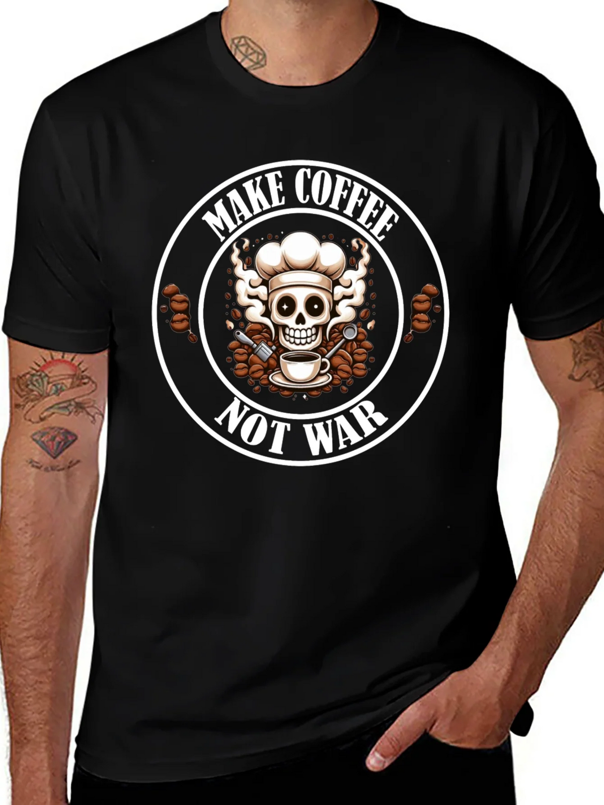 Make Coffee Not War Graphic T-Shirt product image 1