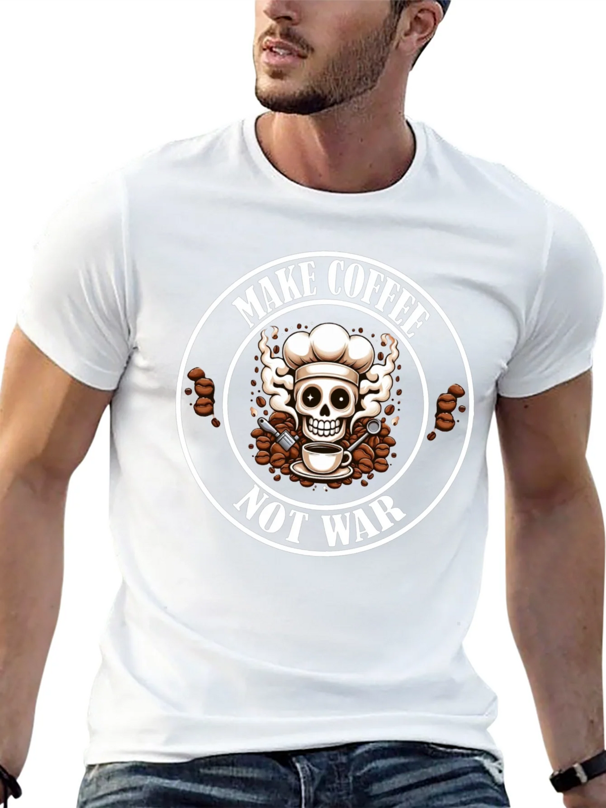 Make Coffee Not War Graphic T-Shirt product image 12