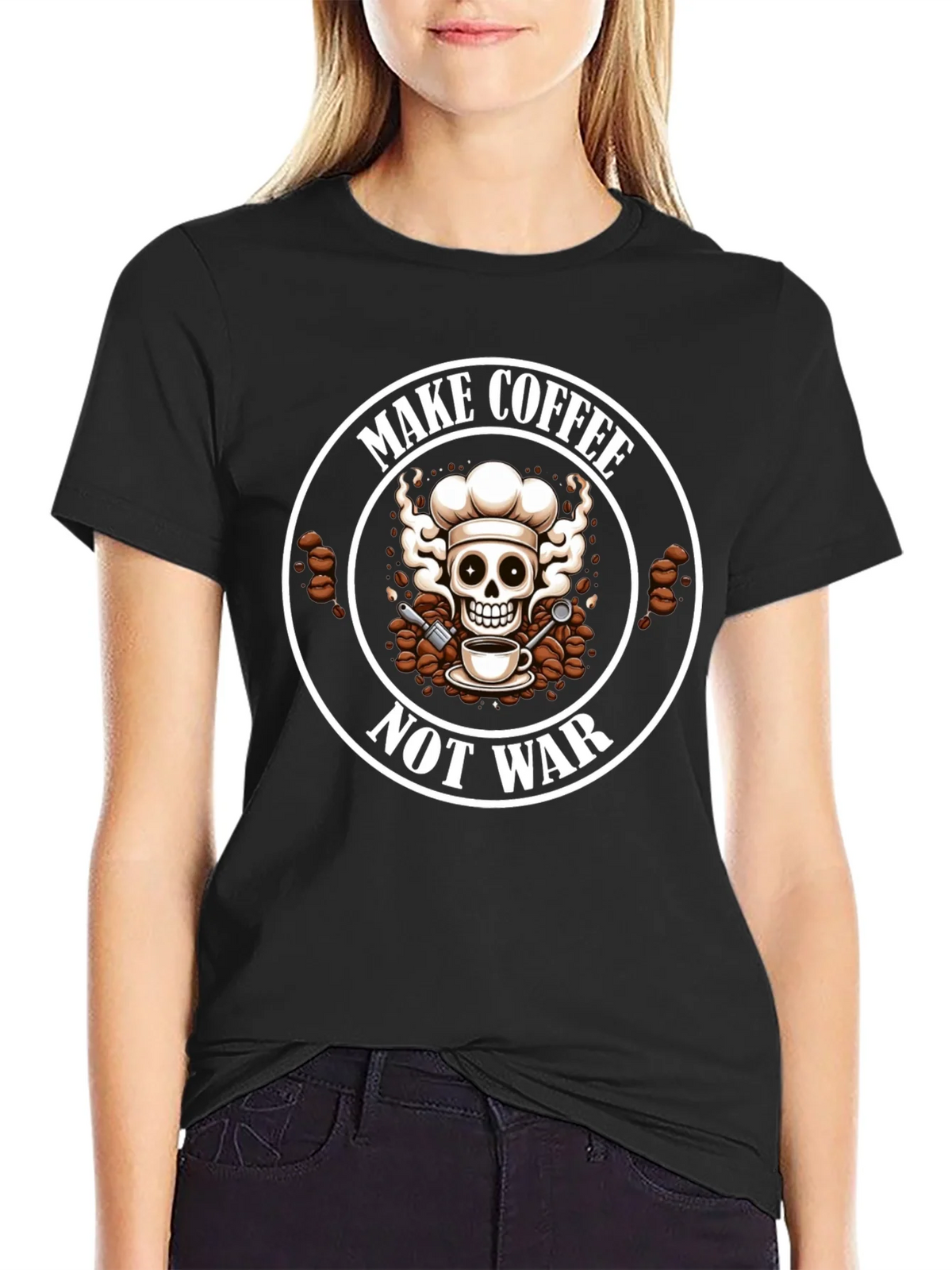 Make Coffee Not War Graphic T-Shirt product image 2